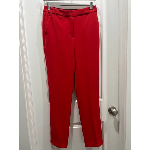 Rag & Bone Red Straight Leg Trousers Sz 4 - Picture 2 of 11